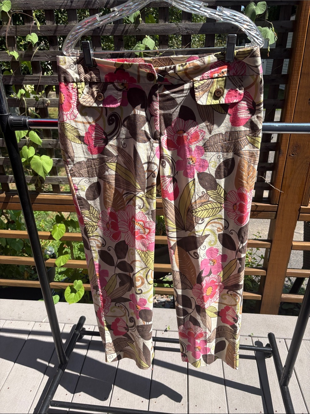 Cotton Floral Capris by Sigrid Olsen